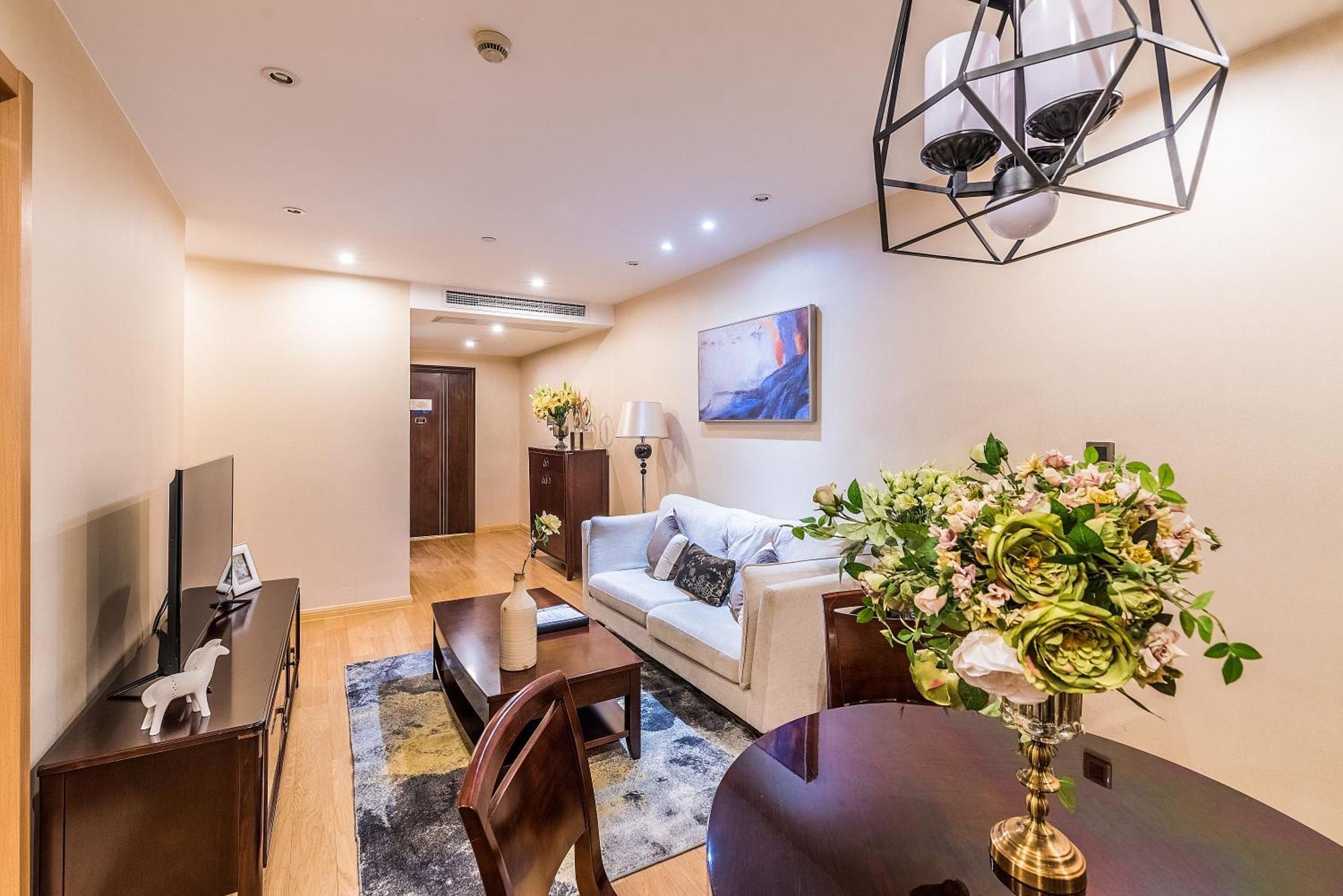 Green Court Residence Jinqiao Diamond Шанхай Экстерьер фото
